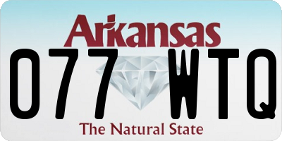 AR license plate 077WTQ