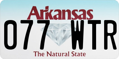 AR license plate 077WTR