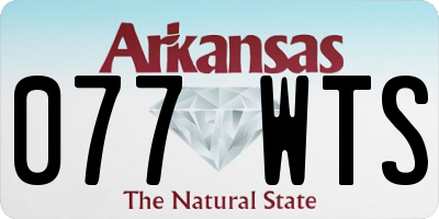 AR license plate 077WTS