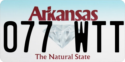 AR license plate 077WTT