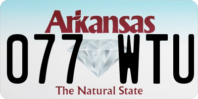 AR license plate 077WTU