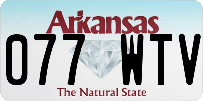 AR license plate 077WTV