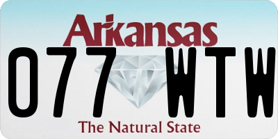 AR license plate 077WTW