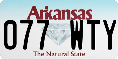 AR license plate 077WTY