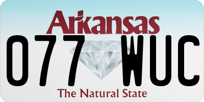 AR license plate 077WUC
