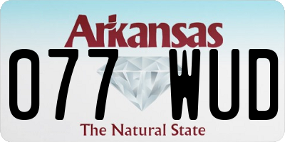 AR license plate 077WUD