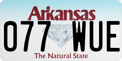 AR license plate 077WUE