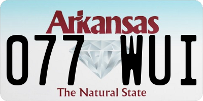 AR license plate 077WUI