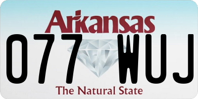 AR license plate 077WUJ
