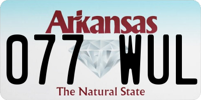AR license plate 077WUL