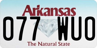 AR license plate 077WUO