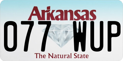 AR license plate 077WUP