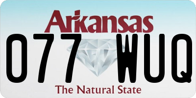 AR license plate 077WUQ