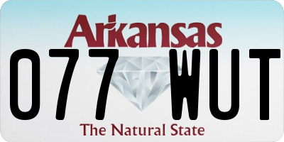 AR license plate 077WUT