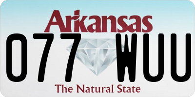 AR license plate 077WUU