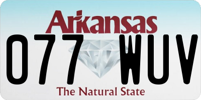 AR license plate 077WUV