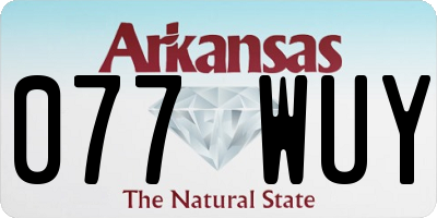 AR license plate 077WUY