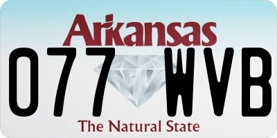 AR license plate 077WVB