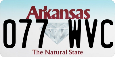 AR license plate 077WVC