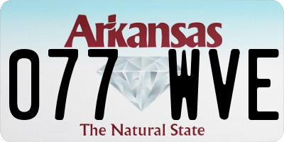 AR license plate 077WVE