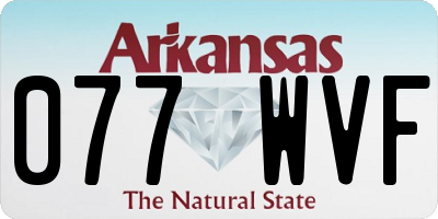 AR license plate 077WVF