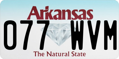 AR license plate 077WVM