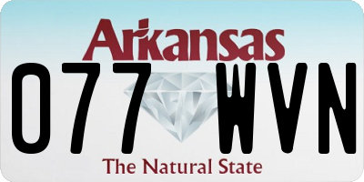 AR license plate 077WVN