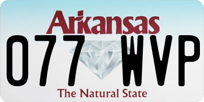 AR license plate 077WVP