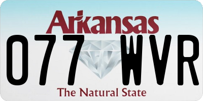 AR license plate 077WVR
