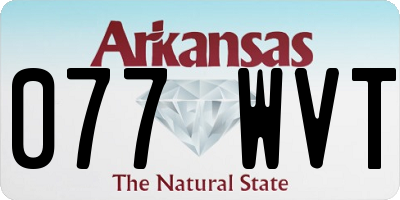 AR license plate 077WVT