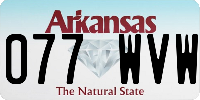 AR license plate 077WVW