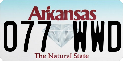 AR license plate 077WWD