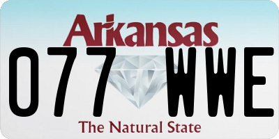 AR license plate 077WWE