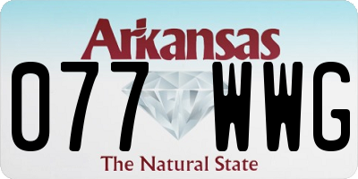 AR license plate 077WWG