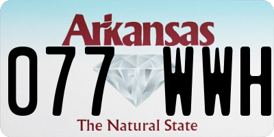 AR license plate 077WWH