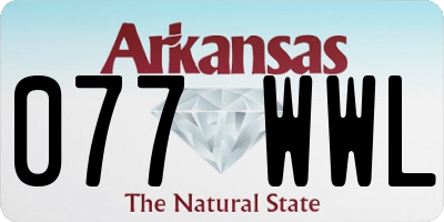 AR license plate 077WWL