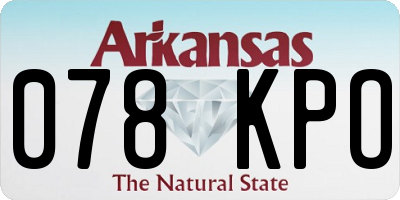 AR license plate 078KPO