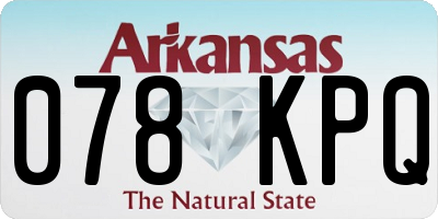 AR license plate 078KPQ