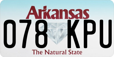 AR license plate 078KPU