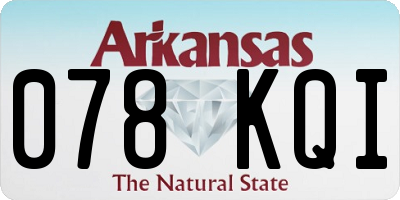 AR license plate 078KQI
