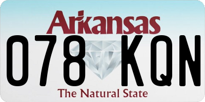 AR license plate 078KQN