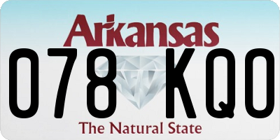 AR license plate 078KQO