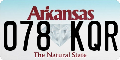 AR license plate 078KQR