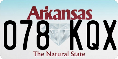 AR license plate 078KQX