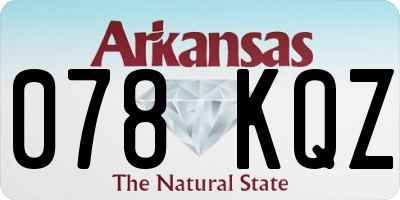 AR license plate 078KQZ