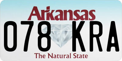 AR license plate 078KRA