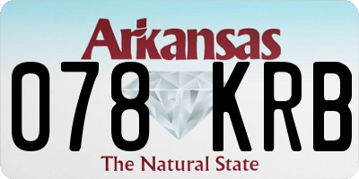 AR license plate 078KRB