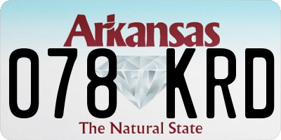AR license plate 078KRD