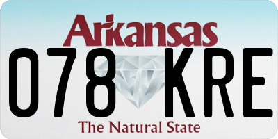 AR license plate 078KRE