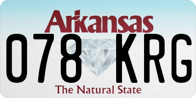 AR license plate 078KRG